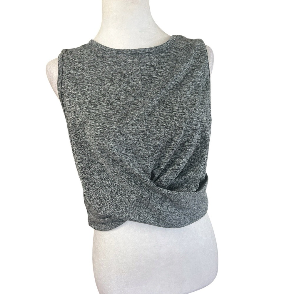 Zobha Stretch Crop Sleeveless Top Gray Womans SZ XL